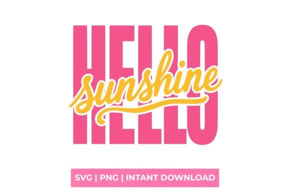 Brighten Your Designs with the Hello Sunshine Summer Script SVG