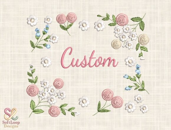 Custom Floral Name Embroidery Design: A Crafted Aesthetic