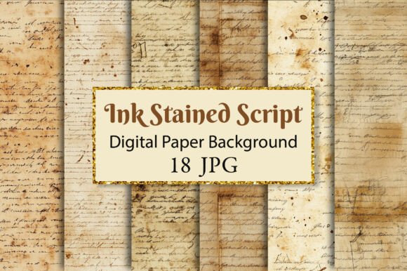 Ink Stained Script Junk Journal Paper: Unlocking Authentic Texture