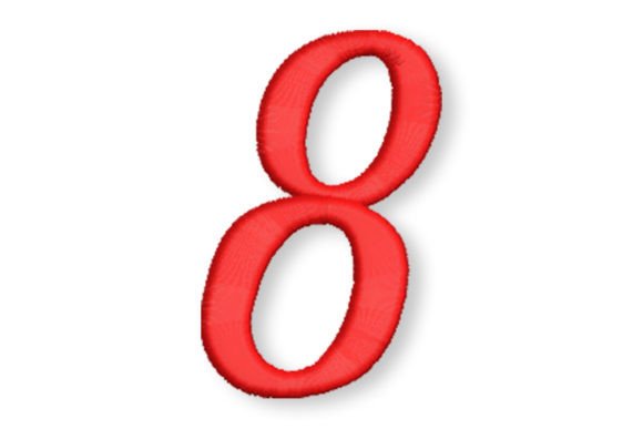 Script Embroidery Font Number Eight: The Embroidered Elegance