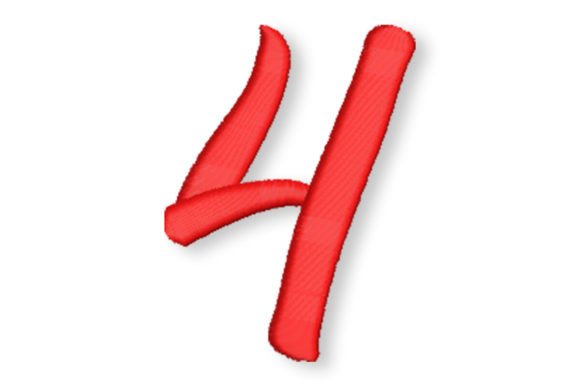Script Number Four: The Script Embroidery Font That Delivers