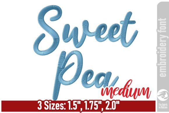 Sweet Pea Script Embroidery Font - Med: Your Go-To for Charming Stitchwork