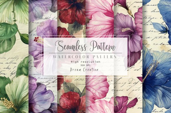 Timeless Floral Charm: Using Vintage Hibiscus Digital Paper